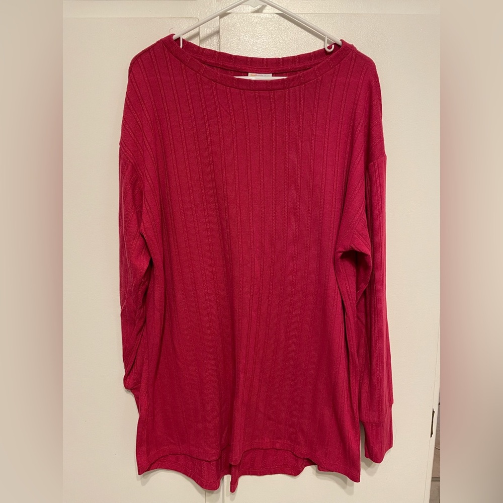 LulaRoe Tunic Sweater, hot pink size L